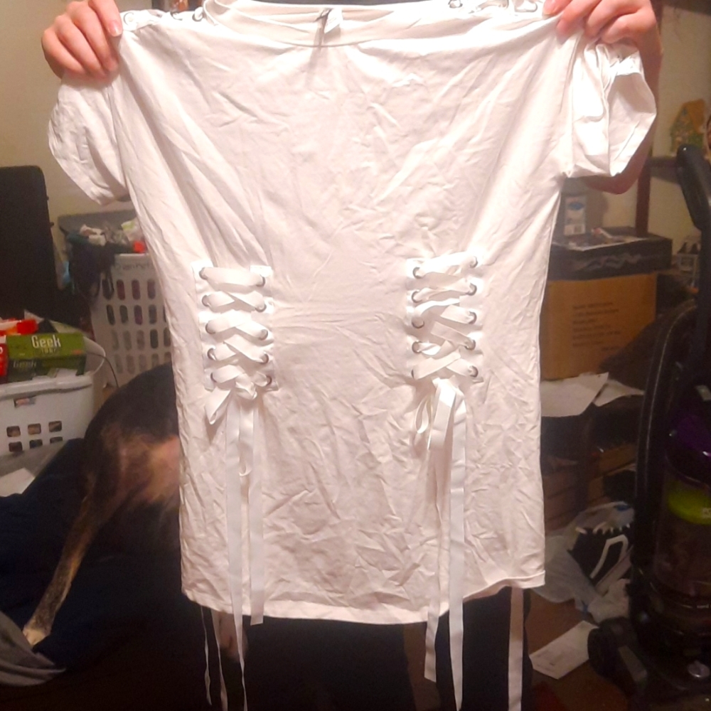 Lace up shirt